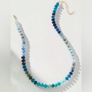 Anthropologie Blue and Green Beaded Necklace